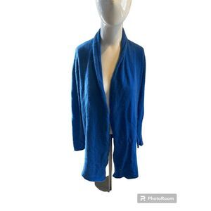 Cashmere Blue Cardigan For Women Sz XL Open Front AS IS Blue